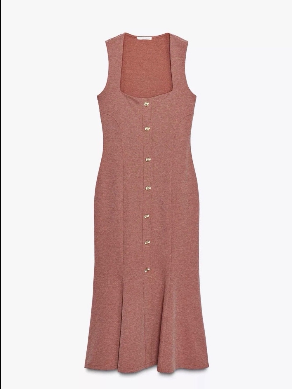 ZARA ❗️NWT PIQUE DRESS BUTTONED SIZE LARGE REF 3644/183 - Picture 2 of 5